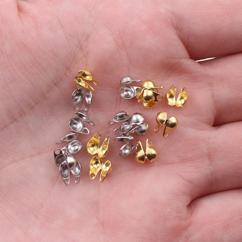 100 kpl 316l ruostumattomasta teräksestä valmistettuja puristushelmiä palloketjun liitin pääty lukko sopiva itse 1.5 2.0 2.4mm palloketju kaulakoru korujen valmistus