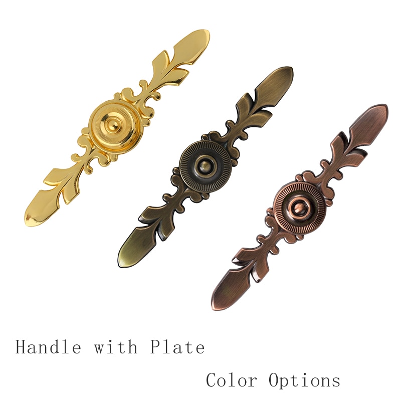 Kitchen Cabinet Door Handle Set Furniture Door Drawer Handles with Back Plate Gold Antique Bronze Antique Copper