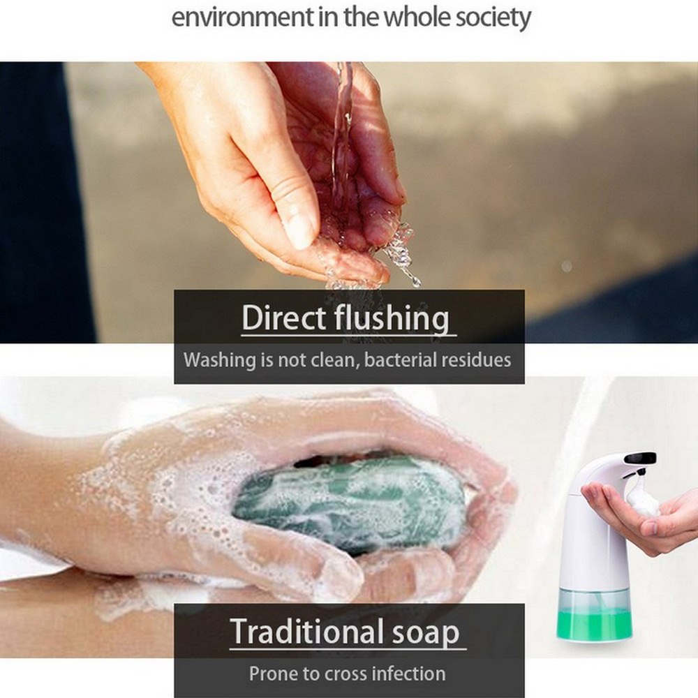 Non-contact automatic intelligent use convenient soap dispenser sensor foam infrared sensor sterilization bathroom kitchen 250ml