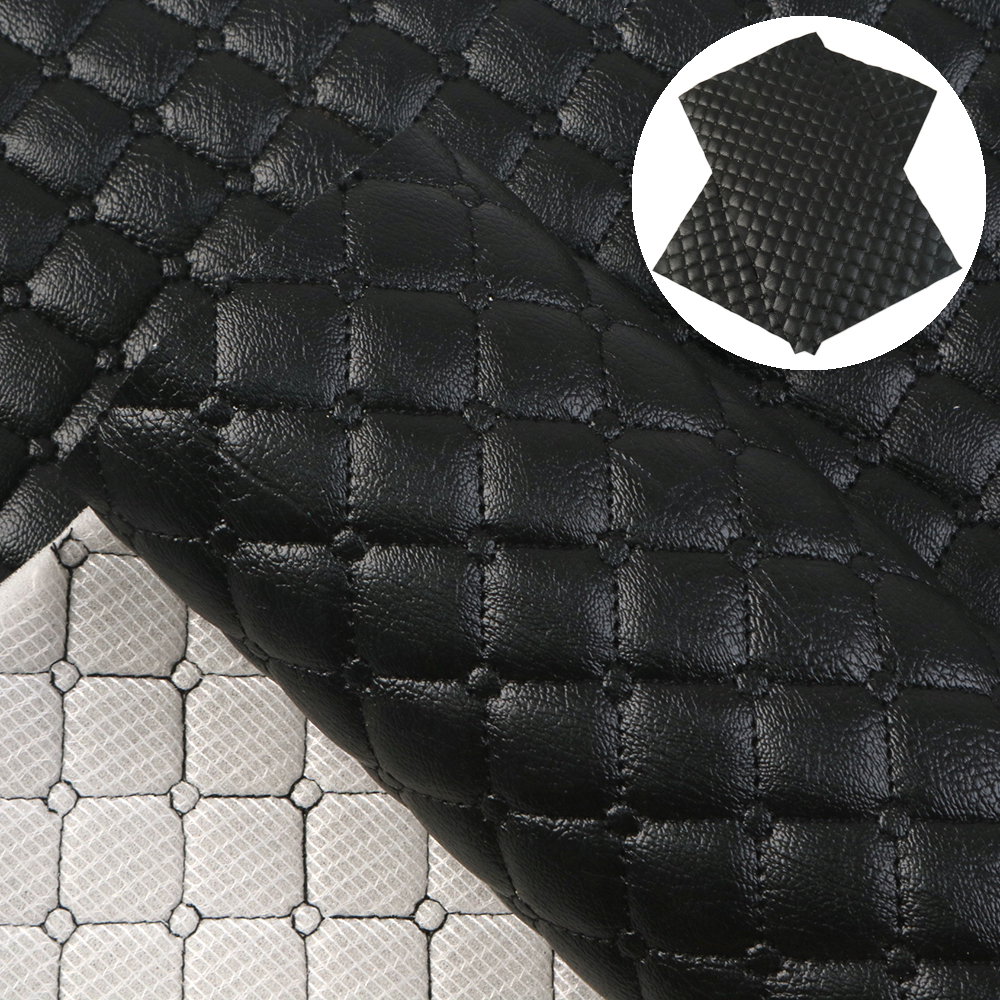 20x33cm Bump Texture Synthetic Leather Fabric Sheets Grid Pattern Quilted Cotton Faux Leather Sheets DIY Bag Sewing,1Yc7500: 1091393001