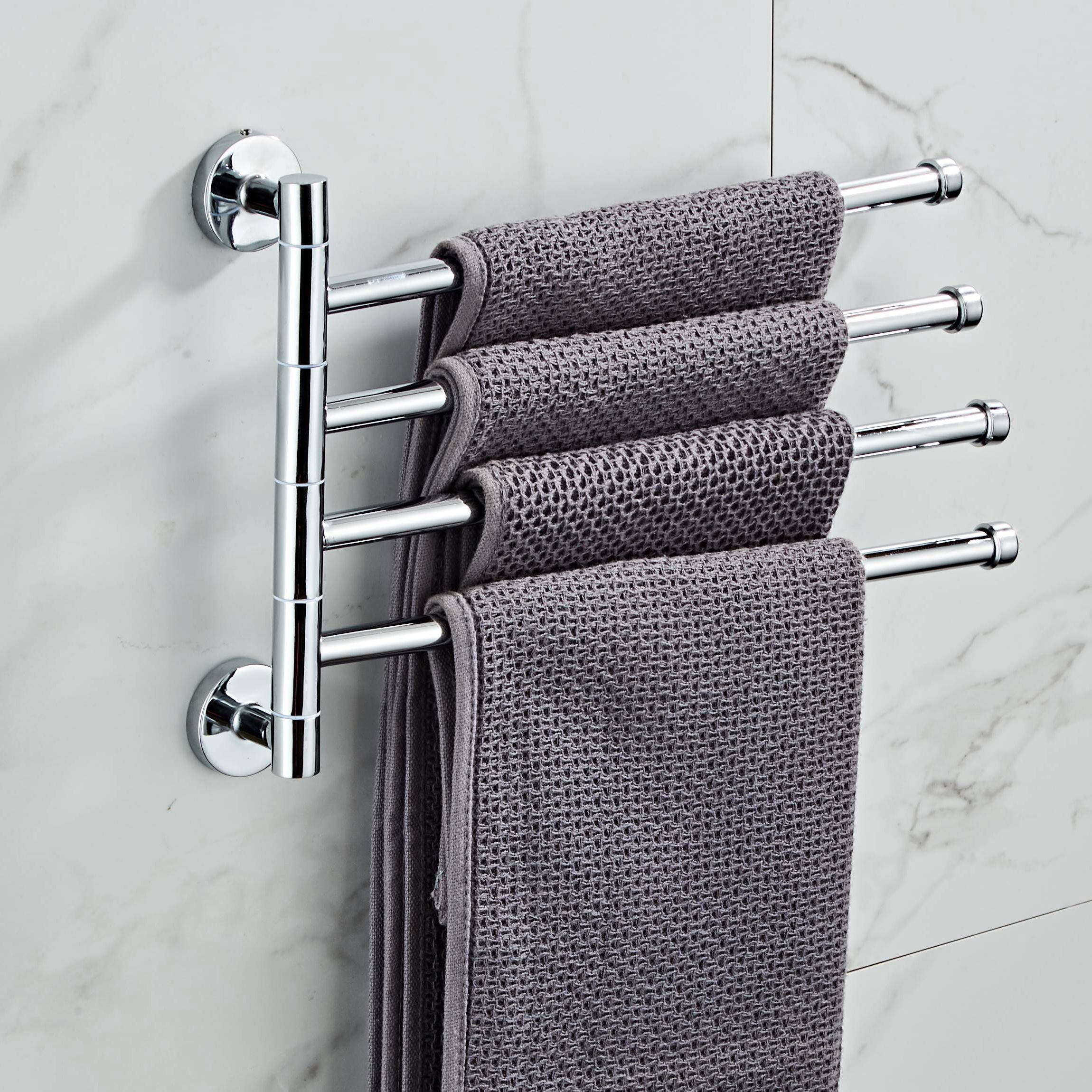 Schlecht Beweglichen Handtuch Halfter Schwarz Gold Schlecht Handtuch Gestell 4 Schicht Chrom Handtuch Bar Schlecht Hardware- EL24DH