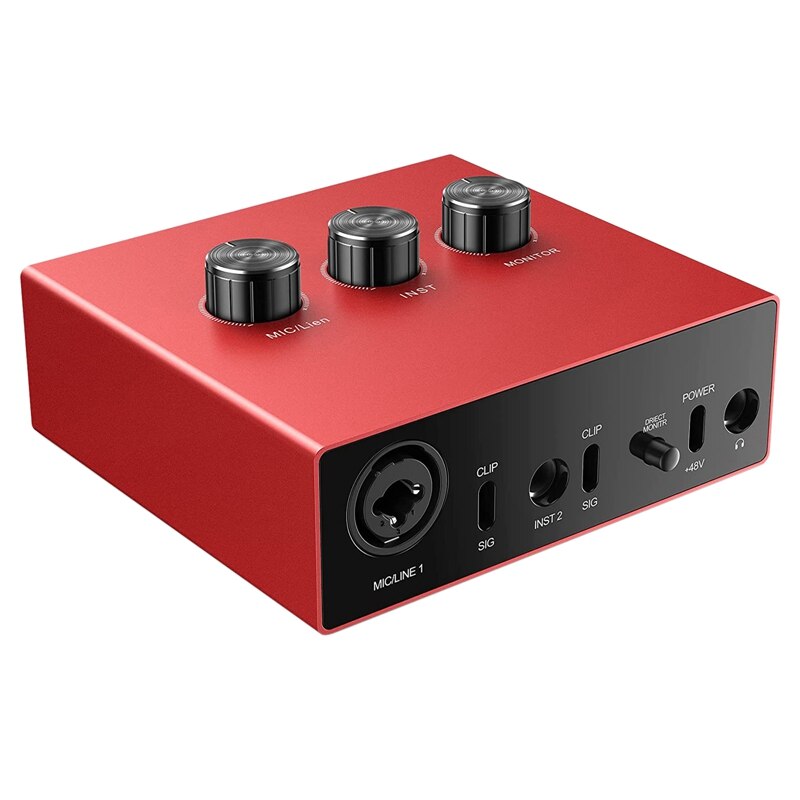 Usb external sound card, usb audio interface, support for live song recording: Default Title