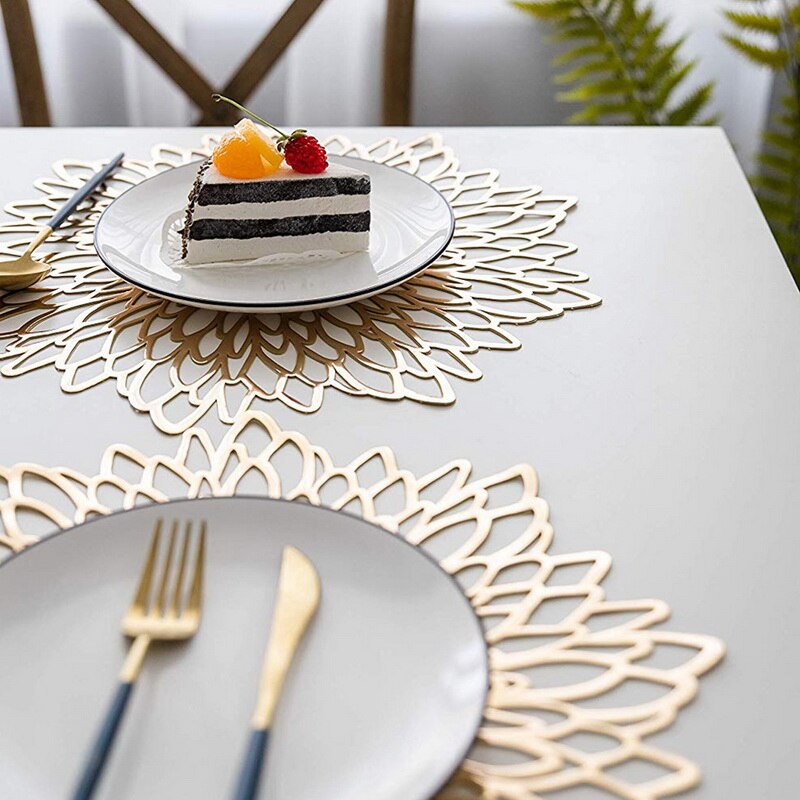 1pc pvc holle isolatie onderzetters tafelmatten voor thuis, kerst, bruiloft, hittebestendige placemat voor eettafel  #1
