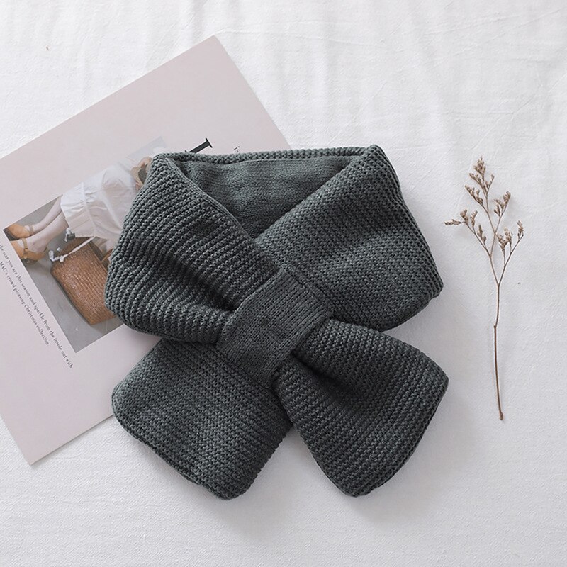 Maat 72*10cm herfst winter monochrome kindersjaal babymeisje jongen gebreide sjaal veelzijdige vrijetijds warme kinderhalssjaal: Groen zwart