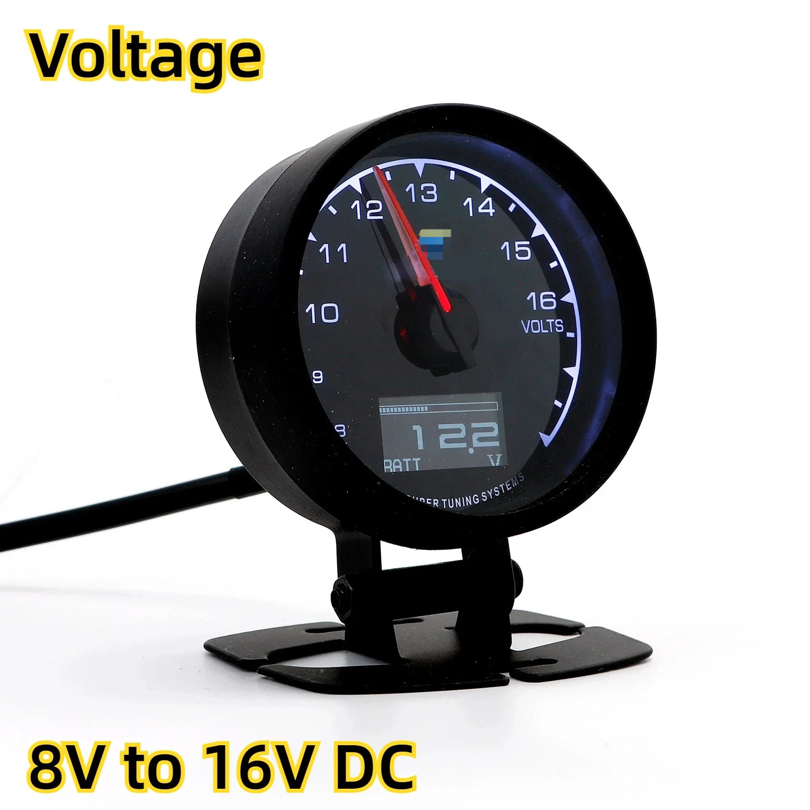 Greddi Messgeräte 62 mm 7-Farben-Schub-Messgerät, Auto-Messgerät, Multi D/A, LCD-Anzeige, Ölpresse, Drehzahl, Turbo-Vakuum-Wassertemperatur mit Sensor: Elfenbein