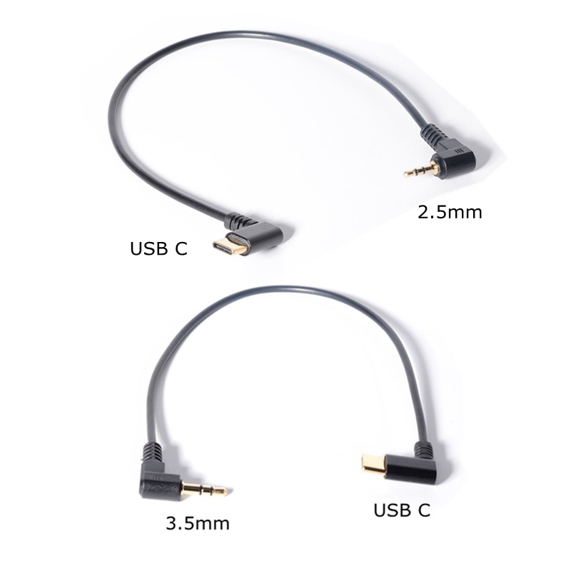 3.5 Mm & 2.5Mm Audio Naar Usb C Kabel, 90 Graden Hoek Usb Type-C Tot 2.5 3.5 Mm Elleboog Mannelijke Aux Hoofdtelefoon Jack Kabel 30Cm 1FT