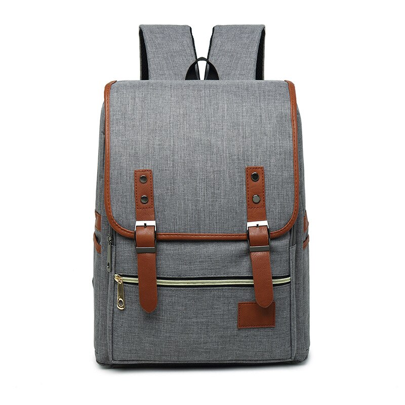 Persoonlijkheid Retro Mannen En Vrouwen Rugzak Outdoor Canvas Grote Rugzak Mode Rugzak: GRAY