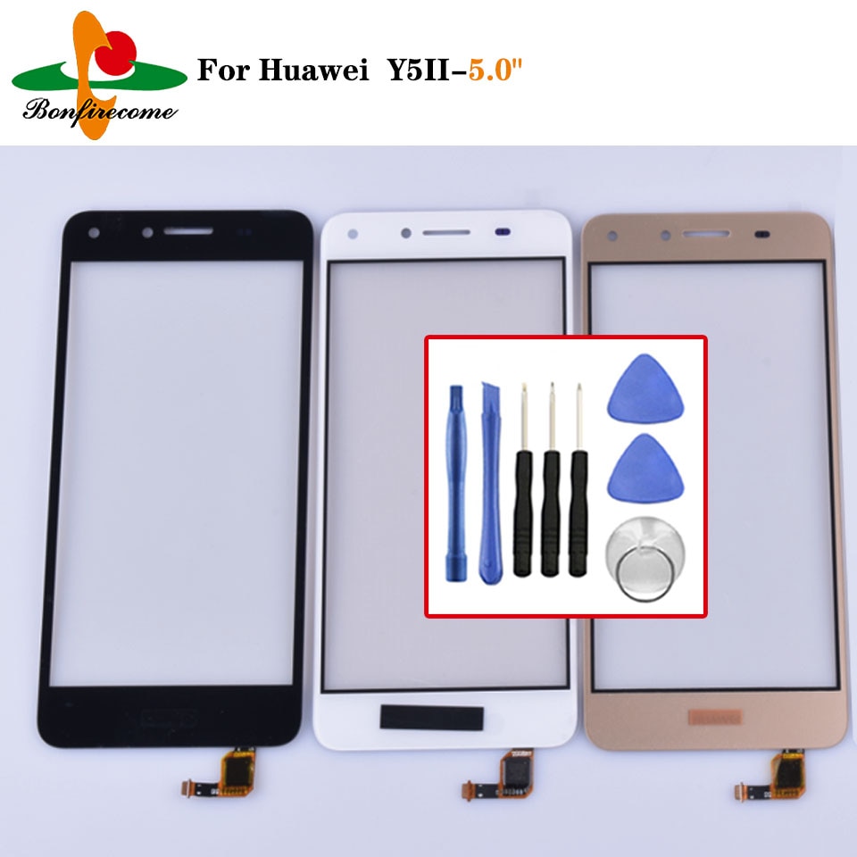 Painel de toque para huawei y5ii y5ii y5 ii CUN-L01 LYO-L21 CUN-U29 sensor toque digitador da tela lcd vidro frontal
