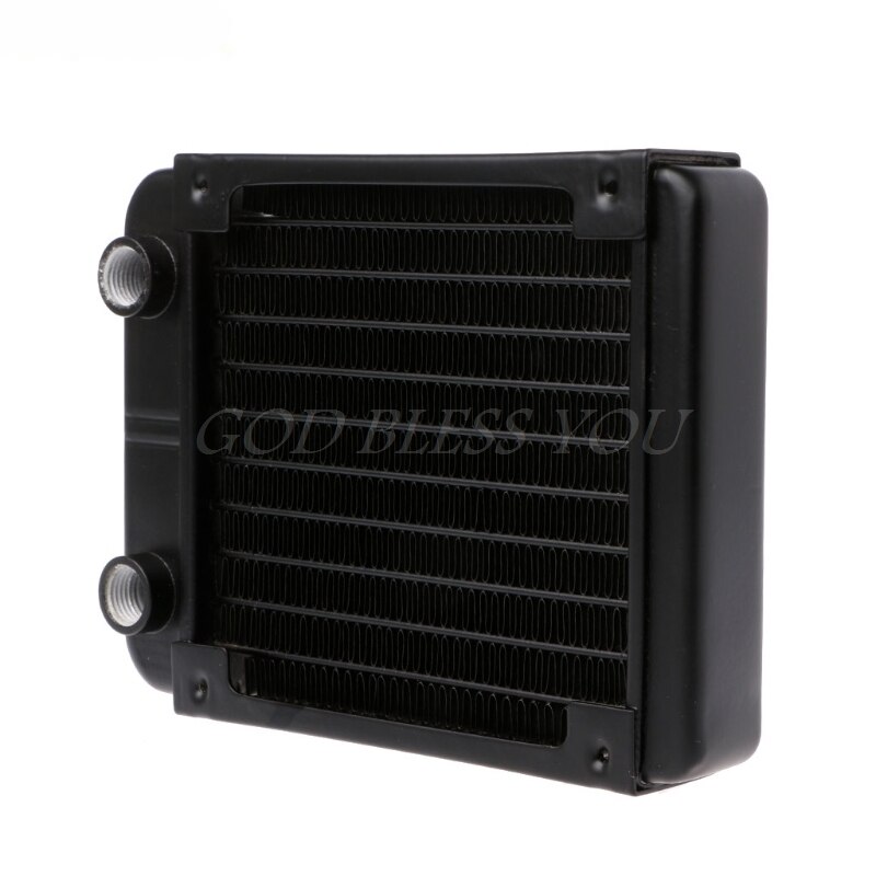 120mm Aluminum Computer Radiator Water Cooler 10 Tube CPU Heat Sink Exchanger