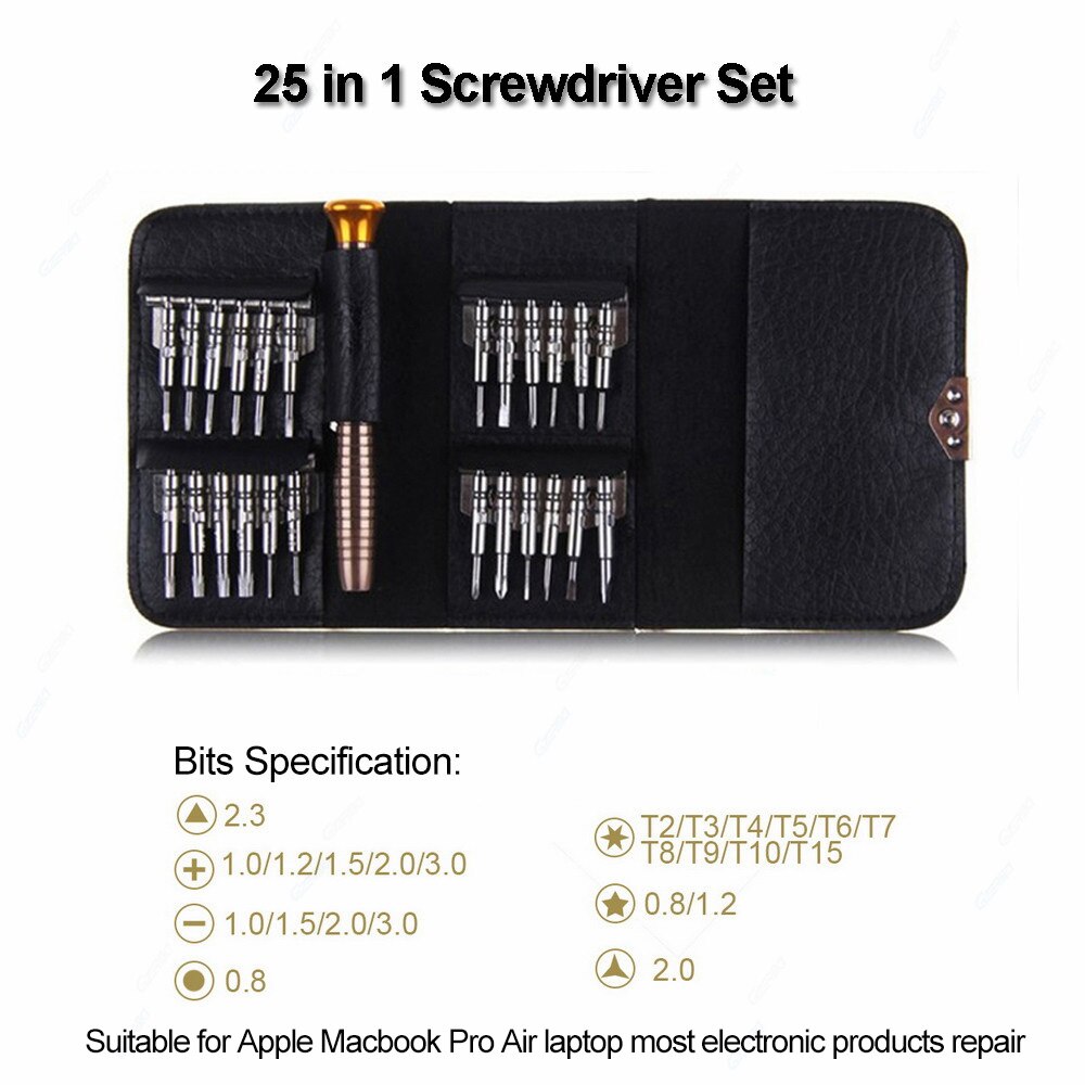 27 in 1 Screwdriver Set Magnetic Torx Phillips Screwdriver Bit Precision Screw Driver Cellphone Mobile Phone PC Repair Tools Set: 25 in 1