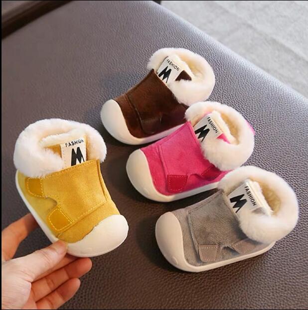 winter children plus cotton thick warm cotton shoes baby soft bottom toddler shoes cotton boots