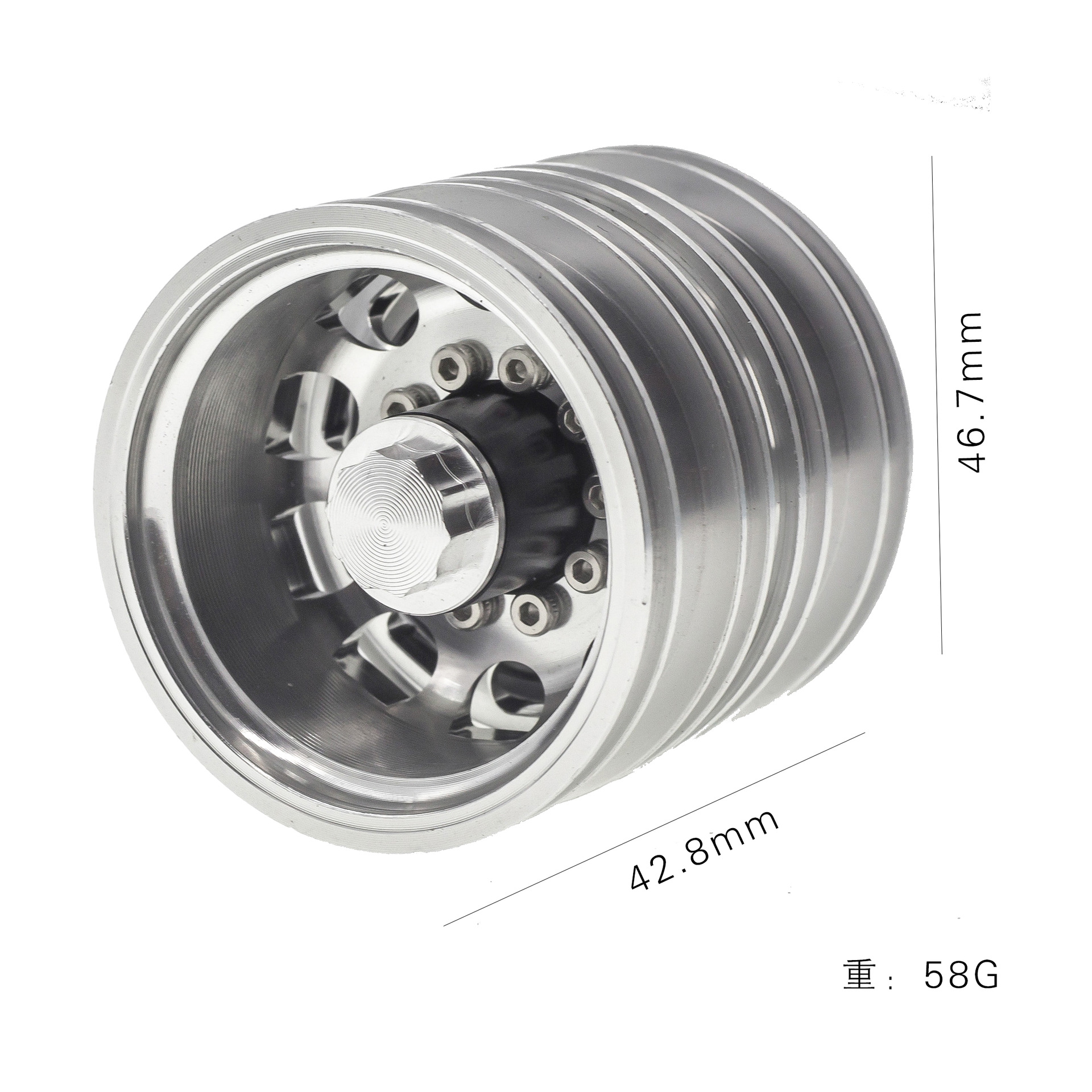 TAMIYA 1/14 RC Truck Car Metal Front Rear Axle Holder Bridge Hanger Beam Rear Bar Saddle Wheel Rim Hub Car Shell Buckle: 2pcs rear wheel