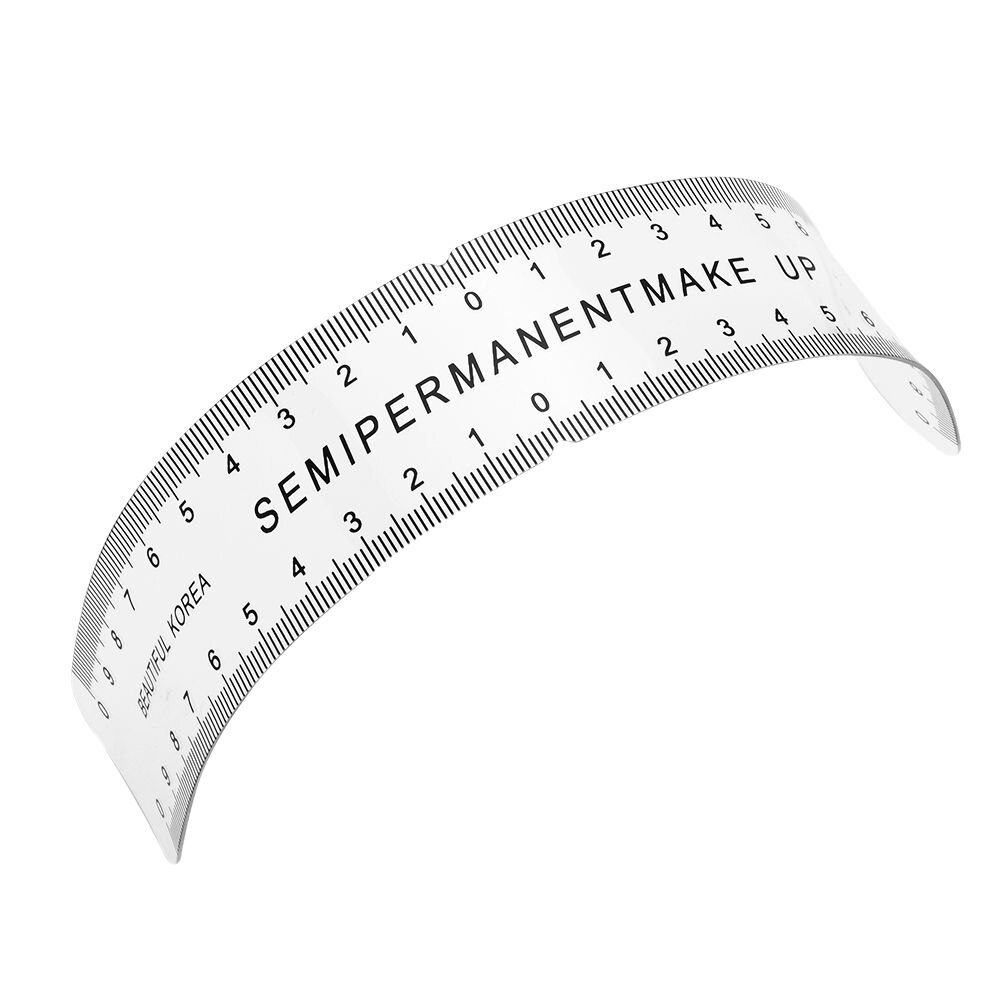 1pc øyenbryn sjablong pleie bryn semi fast sminke linjal måleverktøy forme styling øyenbryn mal