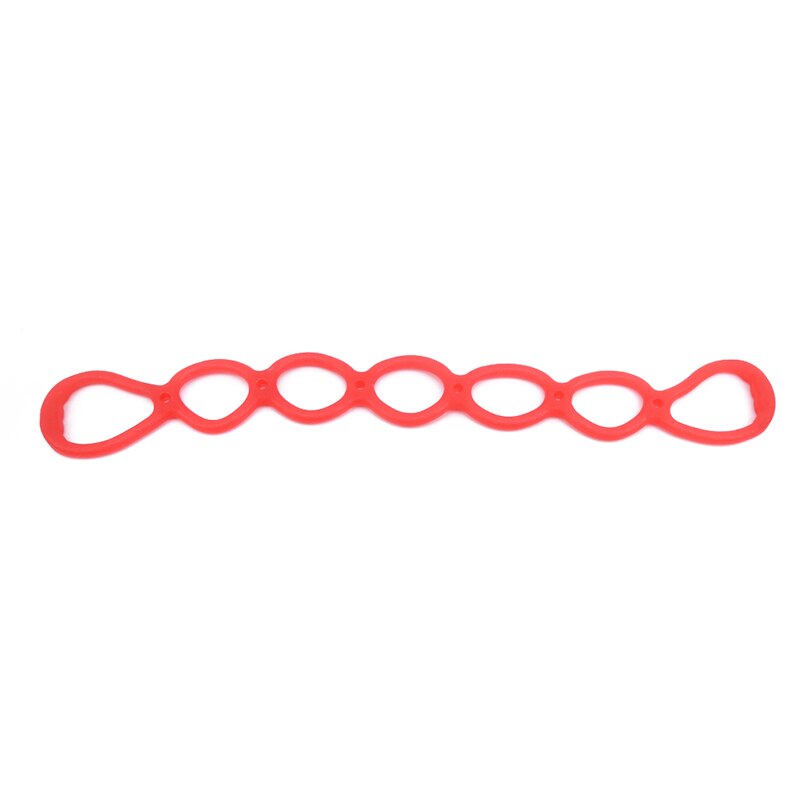 Gym elastische 7- gats siliconen spankoord yoga spanband voor dames en heren arm krachttrainingsapparatuur: Rood