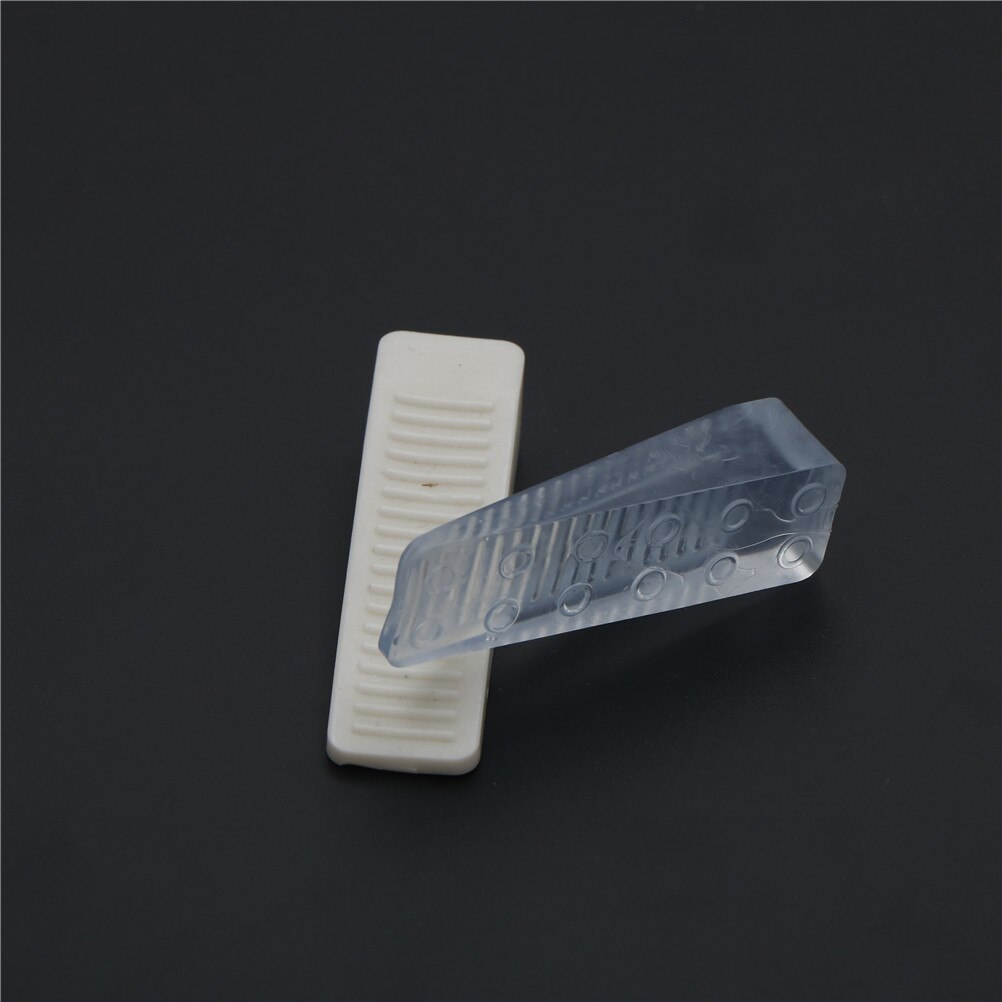 4pcs/pack Rubber Door Stop Stoppers Block Wedge Doorstops Clear White Door Stopper Home Office Usage
