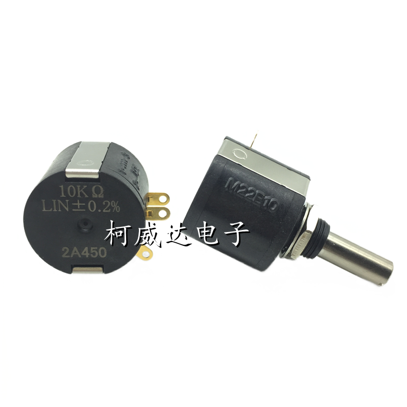1Pcs, Multi-Draai Potentiometers, M22e10 Lin ± 0.2% 1K 2K 5K 10K 100K, Roteren 3600 Graden
