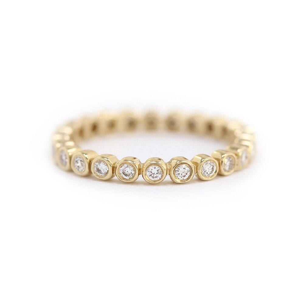 Eenvoudige Persoonlijkheid Verfijnde Zirkoon Ring Half Karaat Diamant Punt Half Eternity Ring Paar Liefhebbers