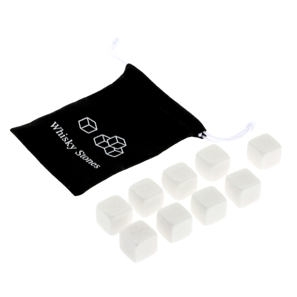 6/9Pcs Set Whisky Ice Stones Wijn Drinks Cooler Cubes Herbruikbare Graniet Whisky Stenen Met Pouch