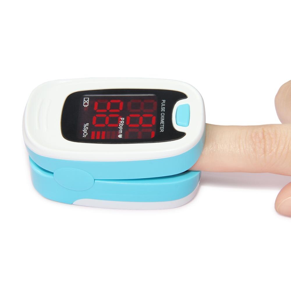 Led fingerspids pulsoximeter blod iltmåler spo 2 puls patientmonitor nyeste