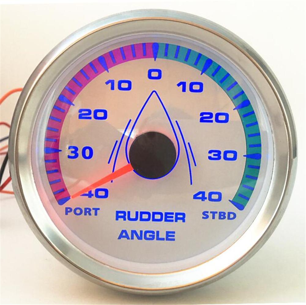 85mm Marine Lcd Rudder Angle Gauges Waterproof IP67 Rudder Angle Meters Instrument 0-190ohm with 8 Kinds Backlight