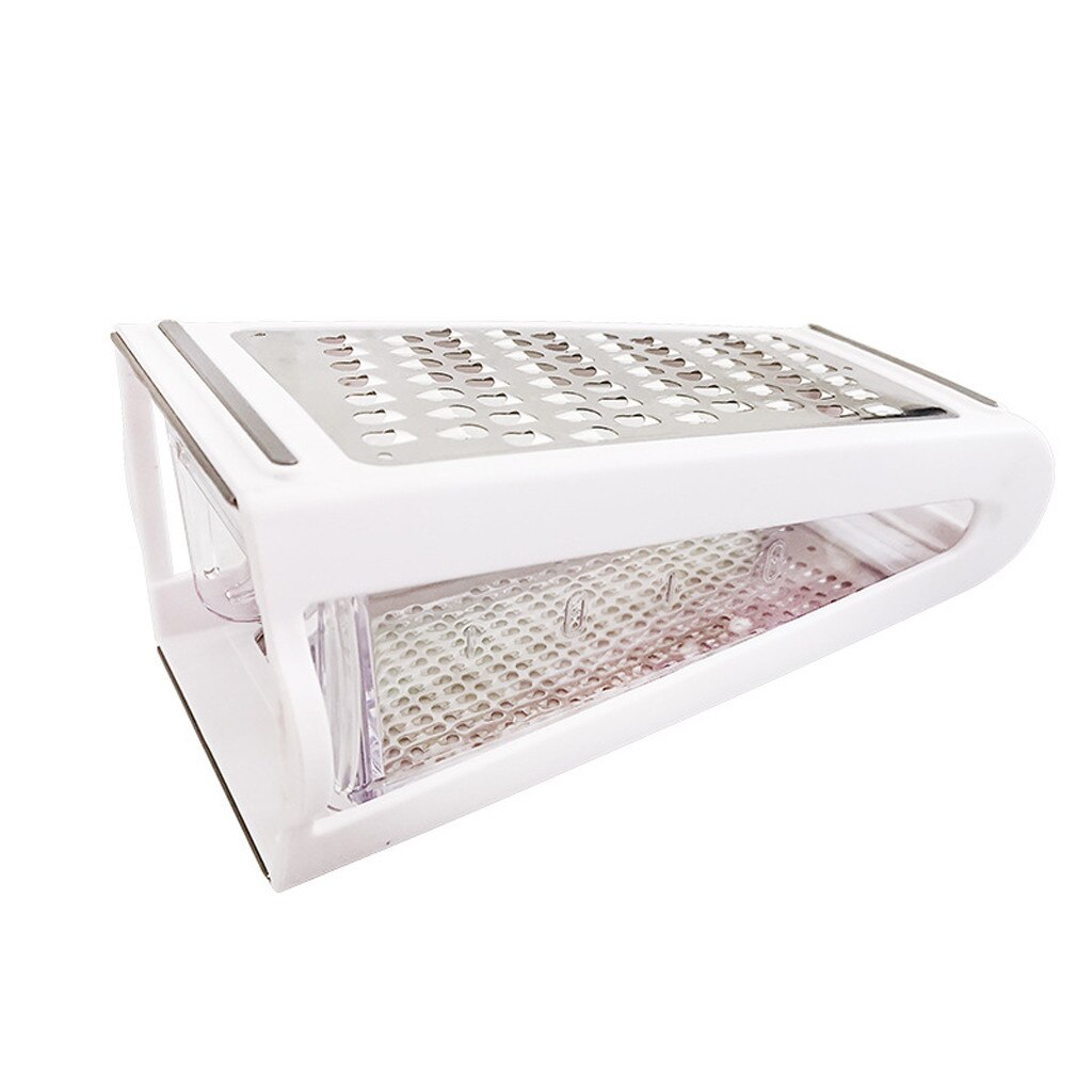 Caja Ralladora de queso, cortador y triturador de acero inoxidable de 2 lados para quesos, rallador de verduras, zanahorias, repollo, herramienta de cocina: Default Title