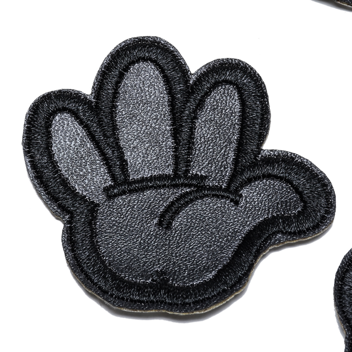 Parche de PU de cuero negro, pegatina de tela para reparación, insignias bordadas, parches para pantalones de cuero vaquero, apliques para ropa, parches para planchar