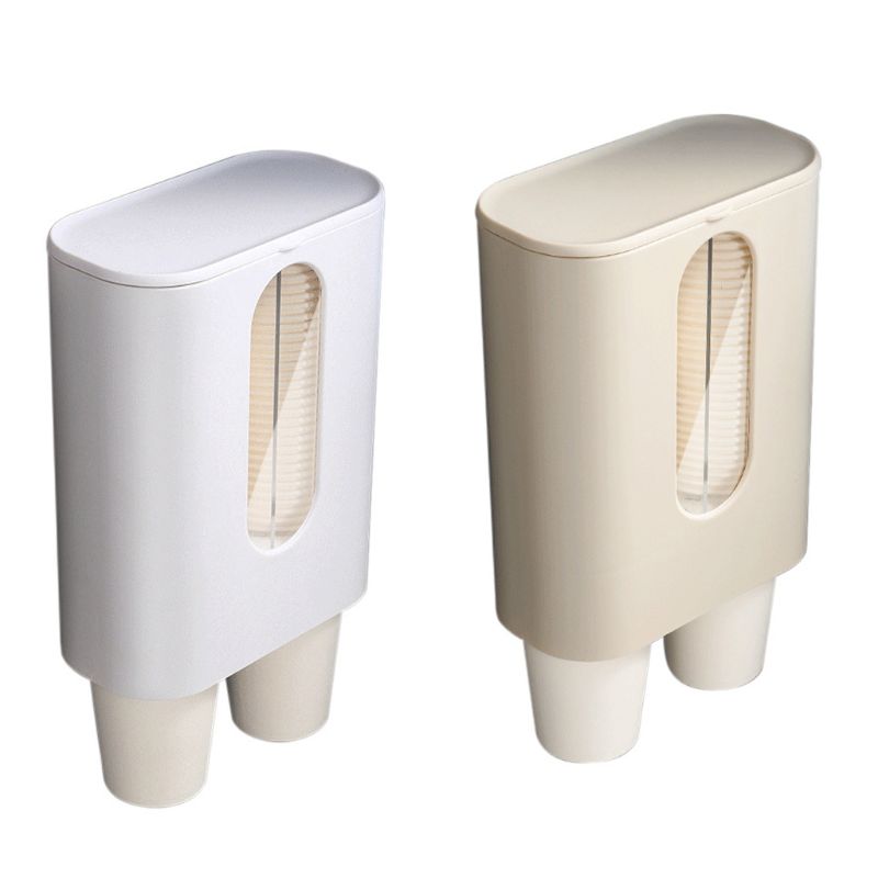 Water Cup Dispenser Holder Disposable Plastic Paper Cups Storage Rack Container 95AA