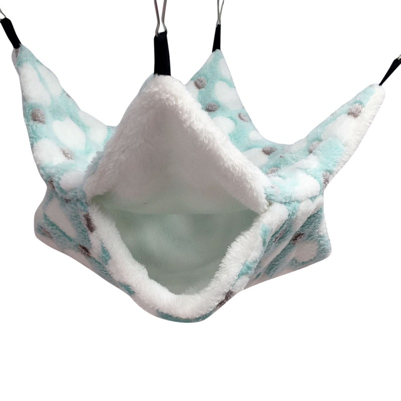 Dubbel Gelaagde Hamsterkooi Slaaphangmat Print Cavia Kleding Bed Knaagdier Hangmat Chinchilla Kooi Klein Huis: S / Dark Khaki