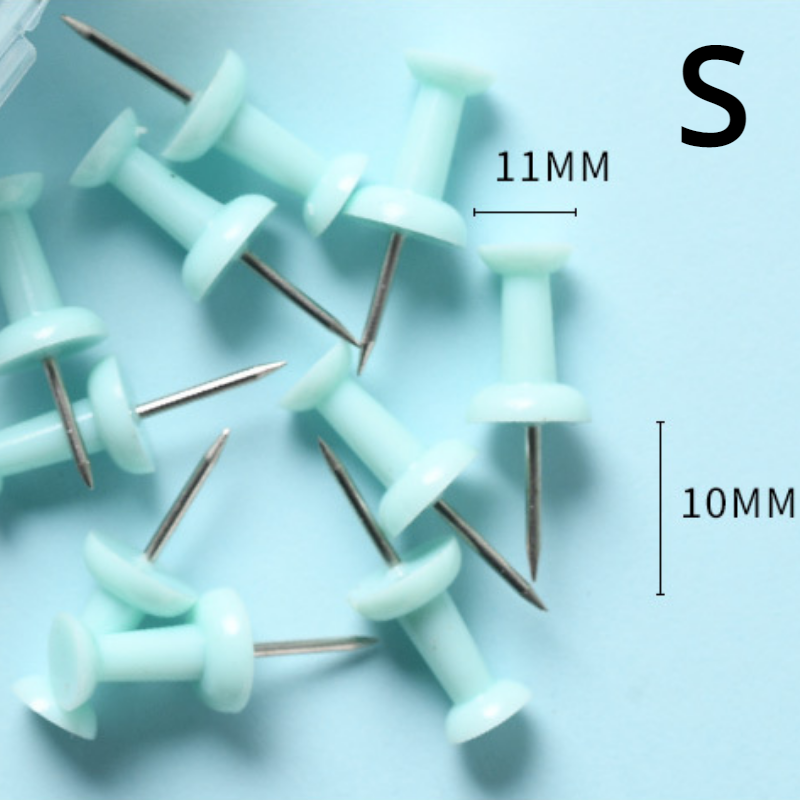 40pcs/box Solid Color Thumbtacks Small Size Office Stationery Push Pin for Wall Maps Paintings Fixing Thumbtack