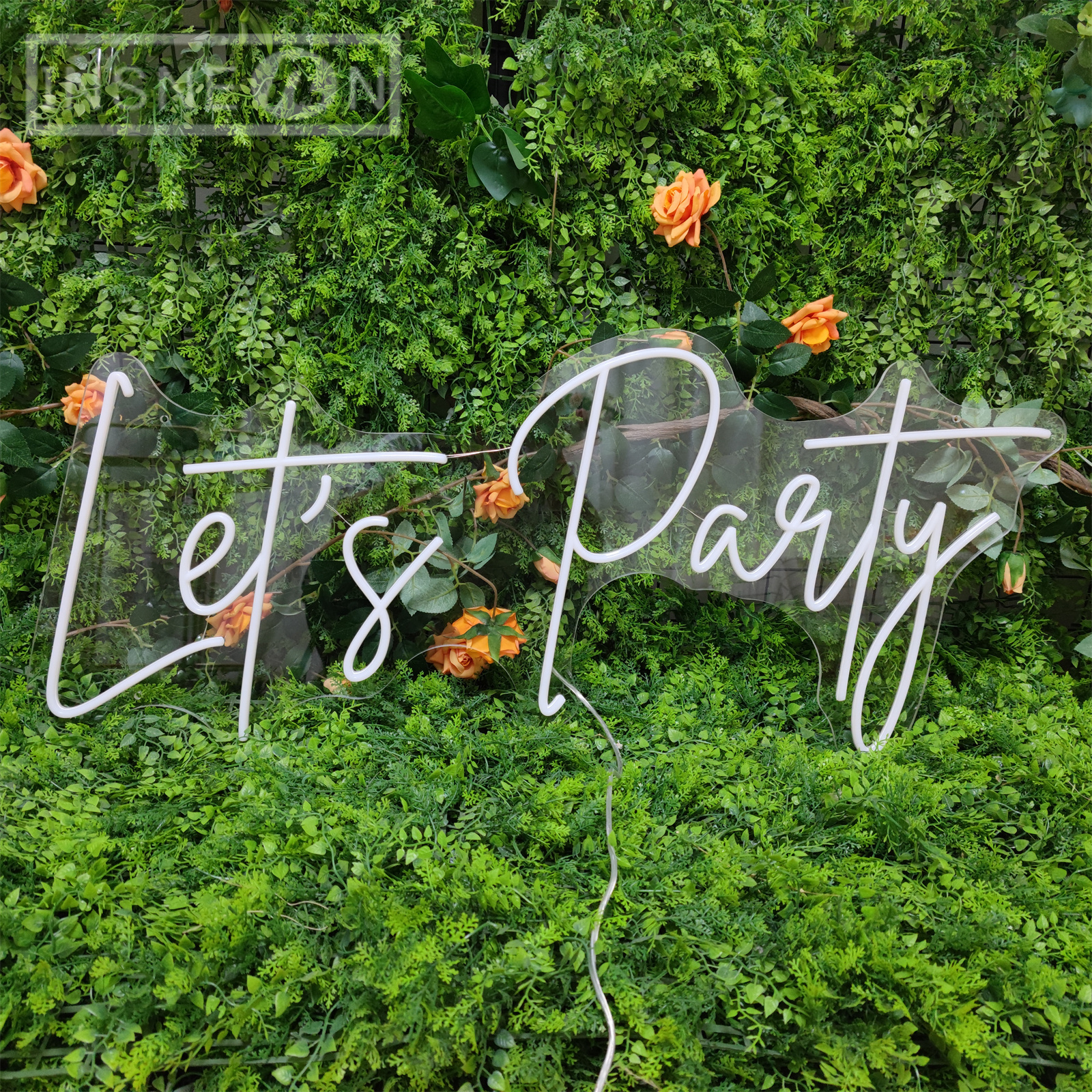 Lets Party Neon Sign LED-verlichting voor kamermuur Bruiloft Verjaardag Bachelorette & Engagement Kunstdecoratie Nieuwjaar Kerstdecoratie
