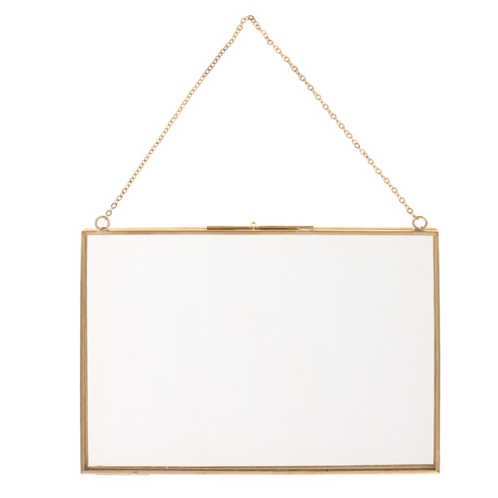 1 Piece Double Sided Glass Hanging Photo Frame Wall Frame Flower Plant Specimen Portrait Display Frame Holder: A 20x15cm