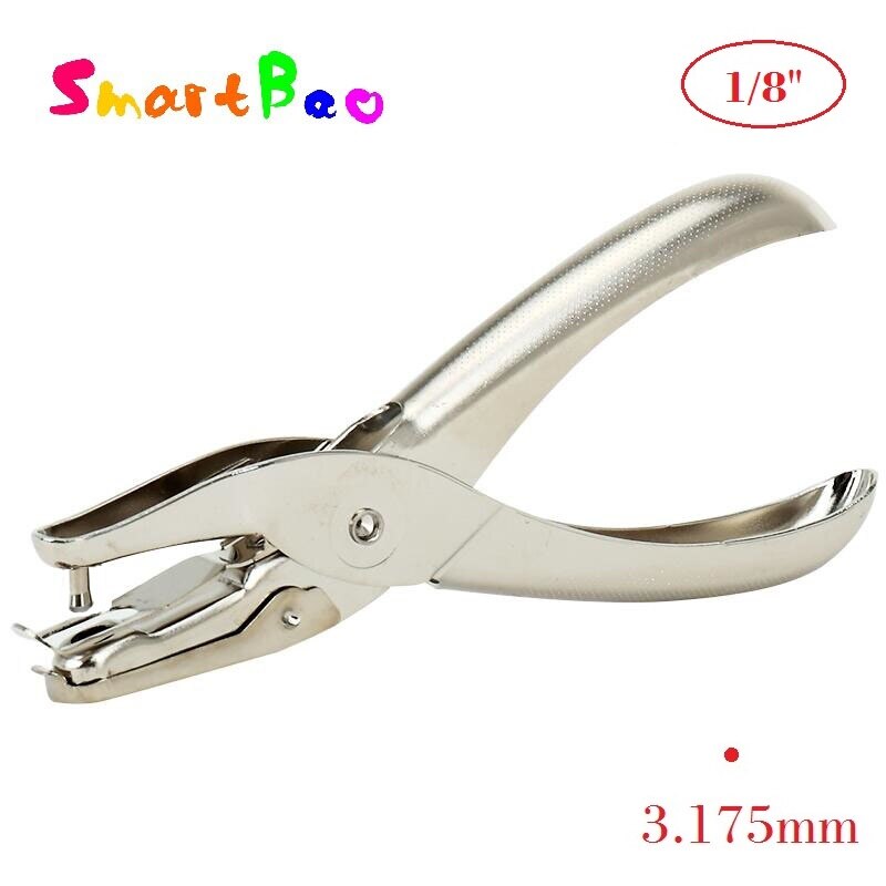1/8 Inch Hole Punch Simple Manual Hand Punch; 6 Sheet Punch Capacity School Stationery No.97C3: Default Title