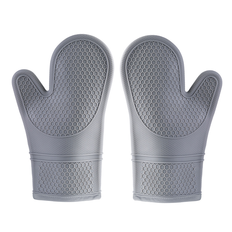 Leeseph Oven Mitts and Pot Holders Set, Advanced Heat Resistance, Non-Slip Textured Grip, for Kitchen, Baking, BBQ: WHITE