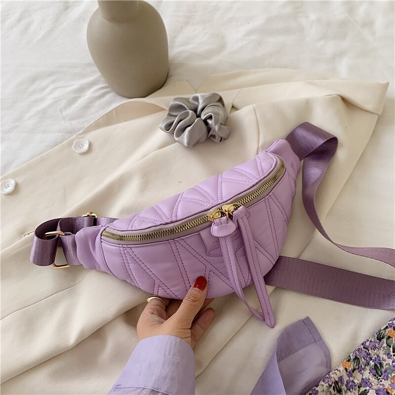 Splice Kleine PU Leder Umhängetaschen Für Frauen Sommer Einfarbig Schulter Handtaschen Weibliche Reise Cross Body Tasche: LILA