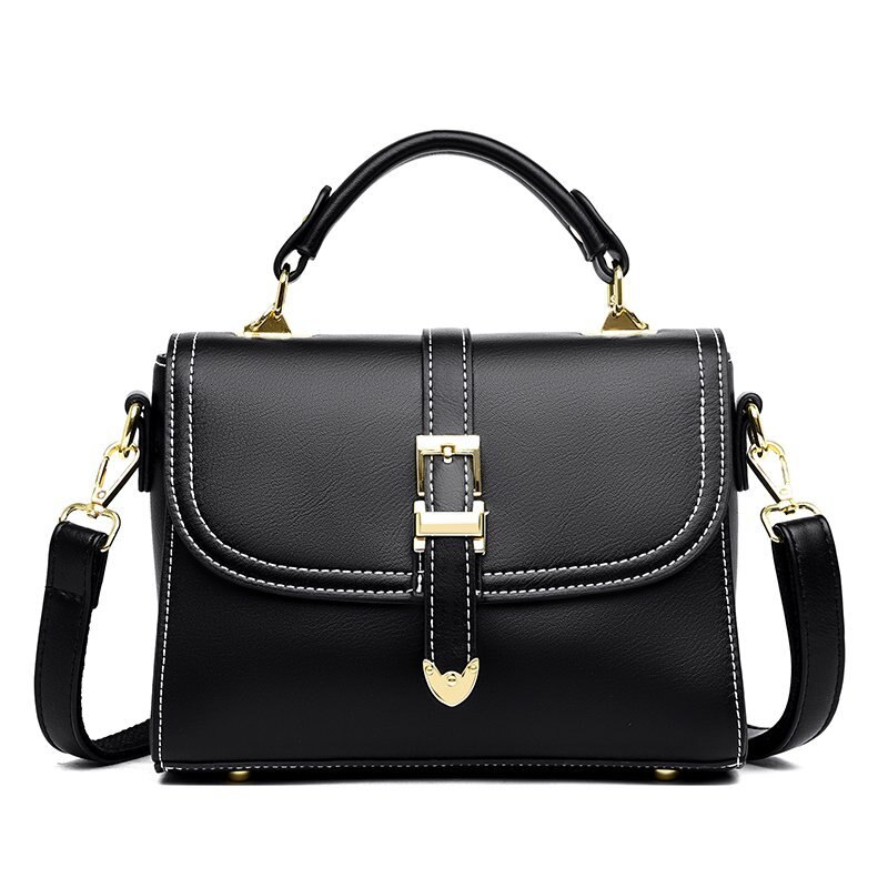 Dames crossbodytassen, schoudertassen, handtassen, damestassen van pu-leer, messenger bags.: Zwart