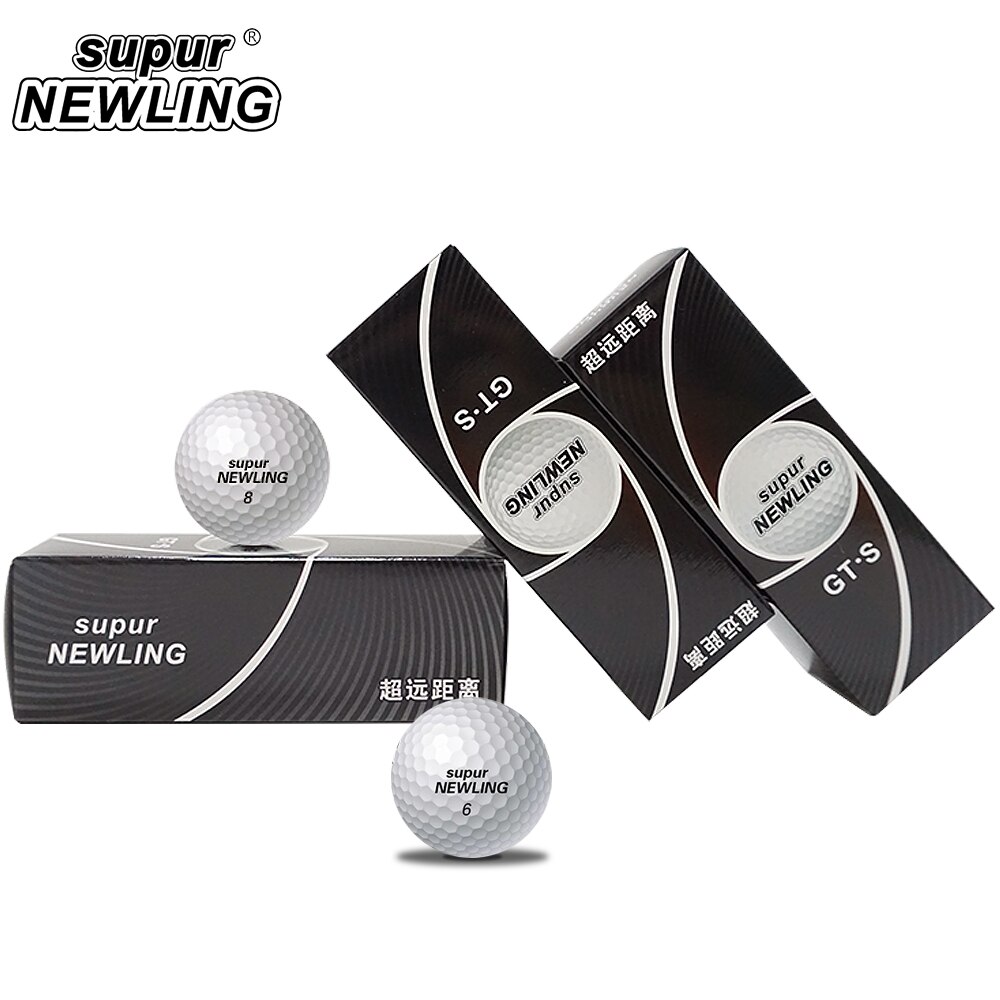 Supur Newling-pelota de Golf de larga distancia, 3 capas, paquete de 12 Uds.