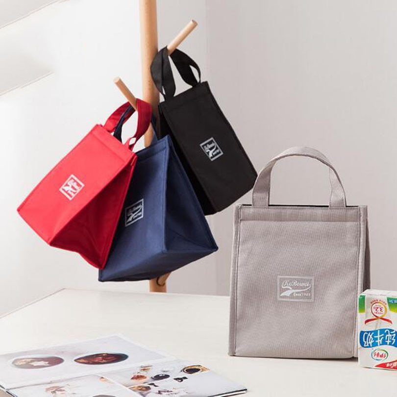 Weibliche Sumple Mittagessen Lebensmittel Kasten Tasche Isoliert Thermischen Picknick Mittagessen Taschen für Frauen freundlicher Männer Kühler Tote Tasche fallen