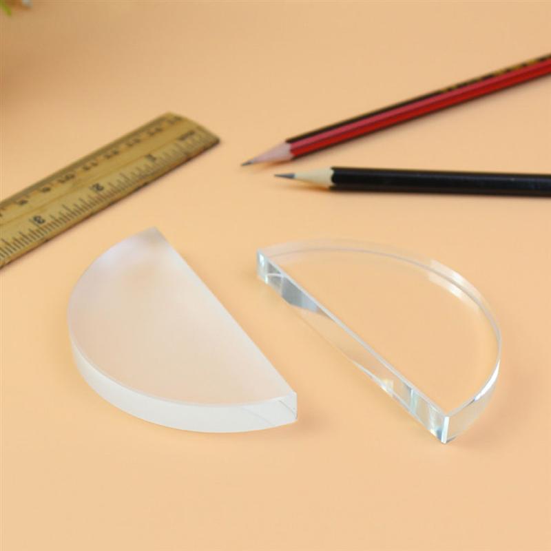 1 Set 6Pcs Optical Lens Kit Physics Teaching Optical Equipment (Transparent)