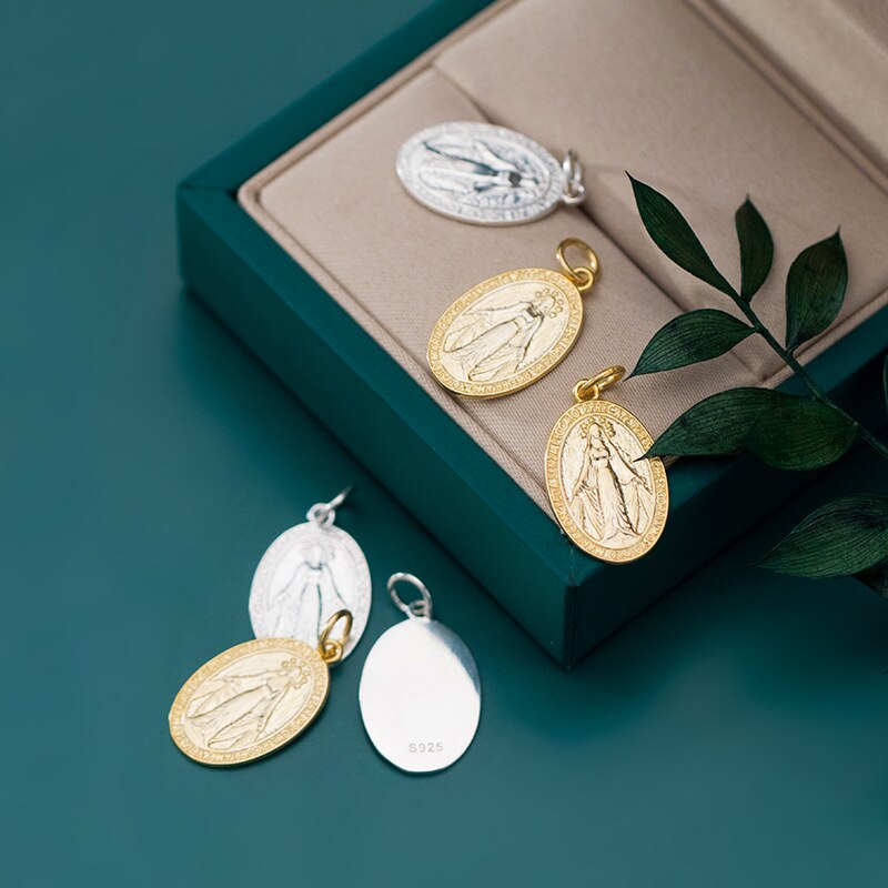 925 Sterling Silber REINE VON WUNDER Baumeln Charme 19mm Oval handgefertigt Halskette Silber Anhänger DIY Schmuck Machen