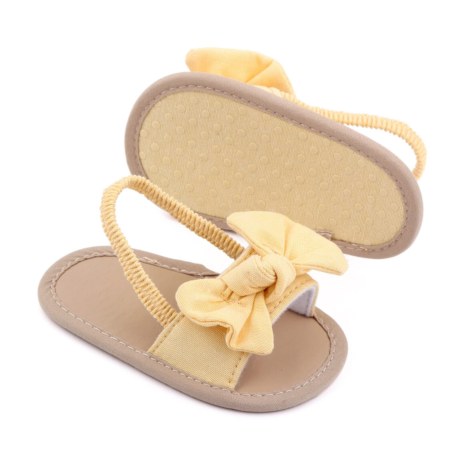 0-18 Maanden Baby Meisjes Boog Knoop Sandalen Zomer Zachte Zool Platte Prinses Jurk Schoenen Baby Antislip babyschoenen Footwear