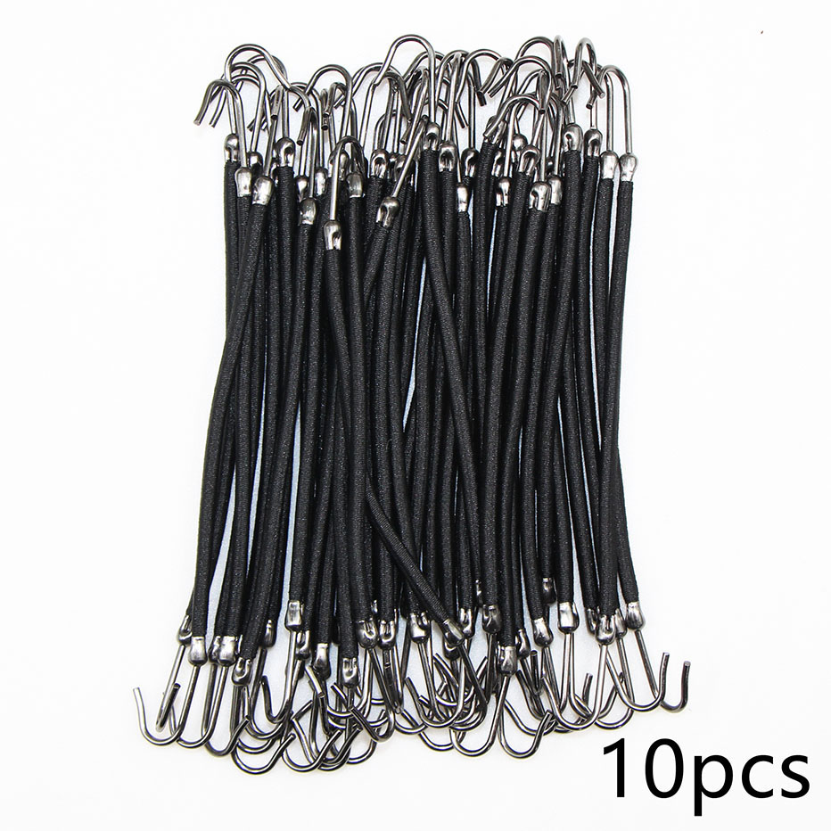 Crochet élastique en caoutchouc pour cheveux, 10 pièces, bandes de cheveux pour femmes, queue de cheval, crochets de gomme, accessoires pour cheveux, cravates, outils de coiffure: Black