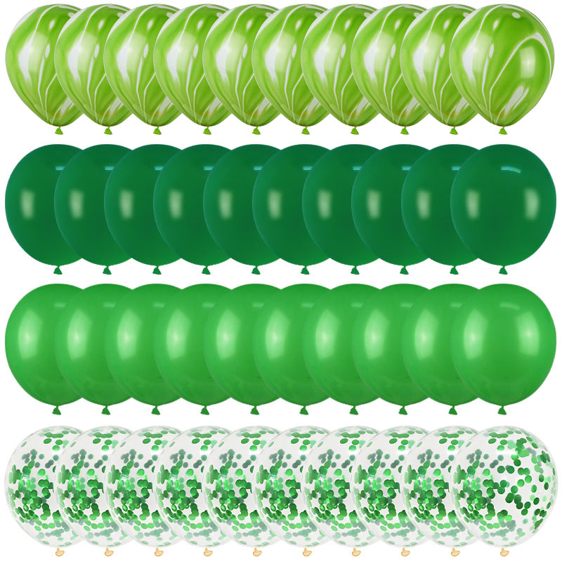 40 pezzi di palloncini verdi impostato di coriandoli metallici palloncini giungla safari animali decorazioni per feste di compleanno bomboniere per bambini: Profondo Zaffiro