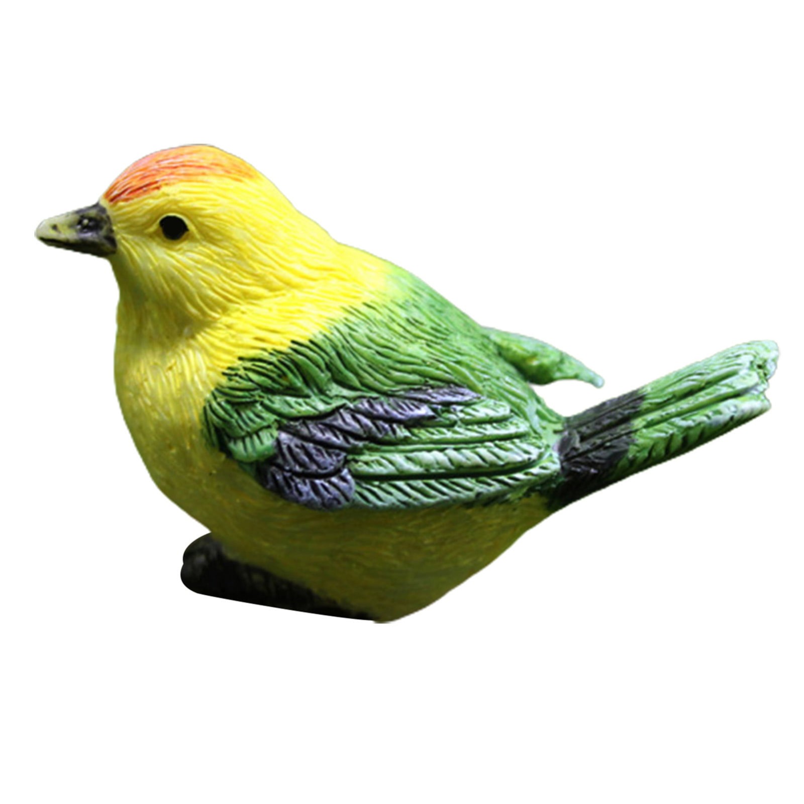 Simulation bird,bird's nest Resin Craft Ornament,cute animal diy sculpture tree decor,gardening bonsai decoration: S / green
