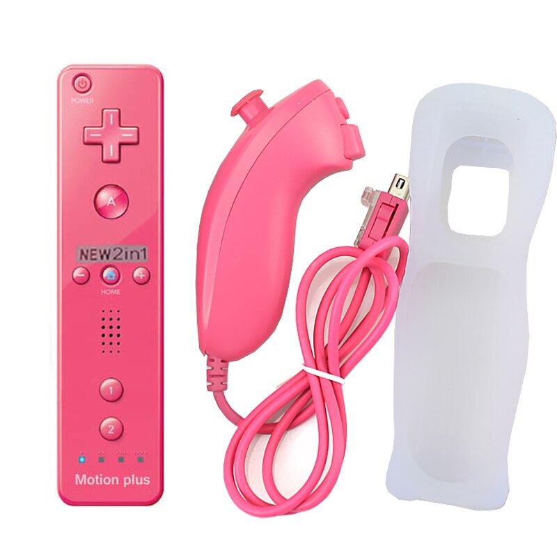 2 in 1 Wireless Controle Built In Motion Plus Remote Controller For Nintend Wii Bluetooth Remote for Wii Game Accessories