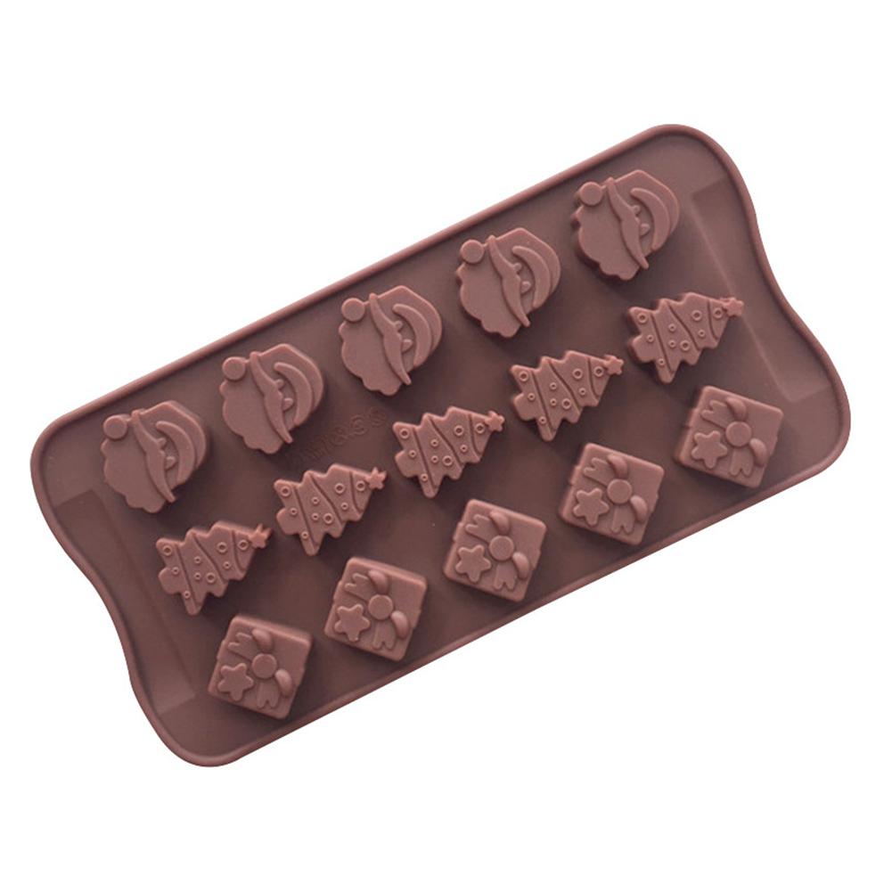 Dishykooker 15 Serie Siliconen Chocolade Cakevorm Kerstboom Kerstman Hoofd Handgemaakte Zeep Mold