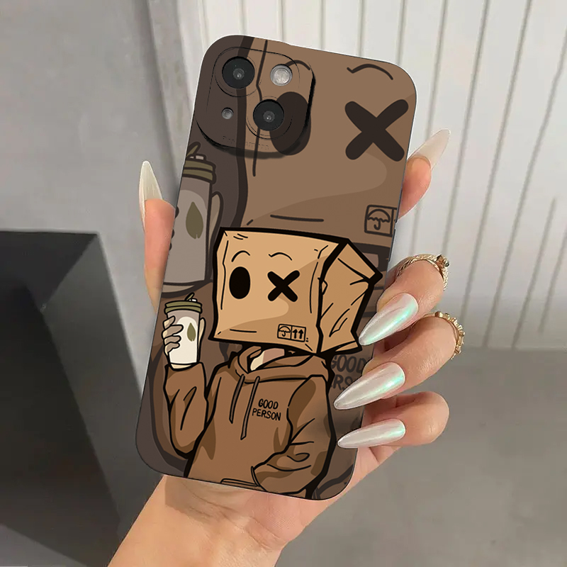 Hülle für iPhone 16 Hüllen iPhone 13 Hüllen Papiermann Muster Handyhülle für iPhone 15 Pro Max 14 12 11 XS X 7 8 Plus SE Abdeckung: TPU