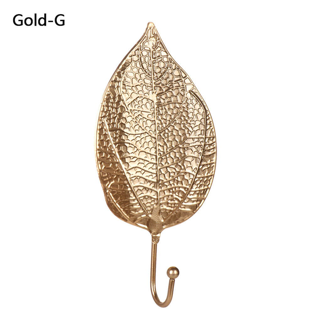 1PC Modern Style Golden Butterfly Coat Hook Double Hook Wall Mounted Hanging Heavy Duty Screw Wall Hook Home Bath Towel Hangers: gold	G
