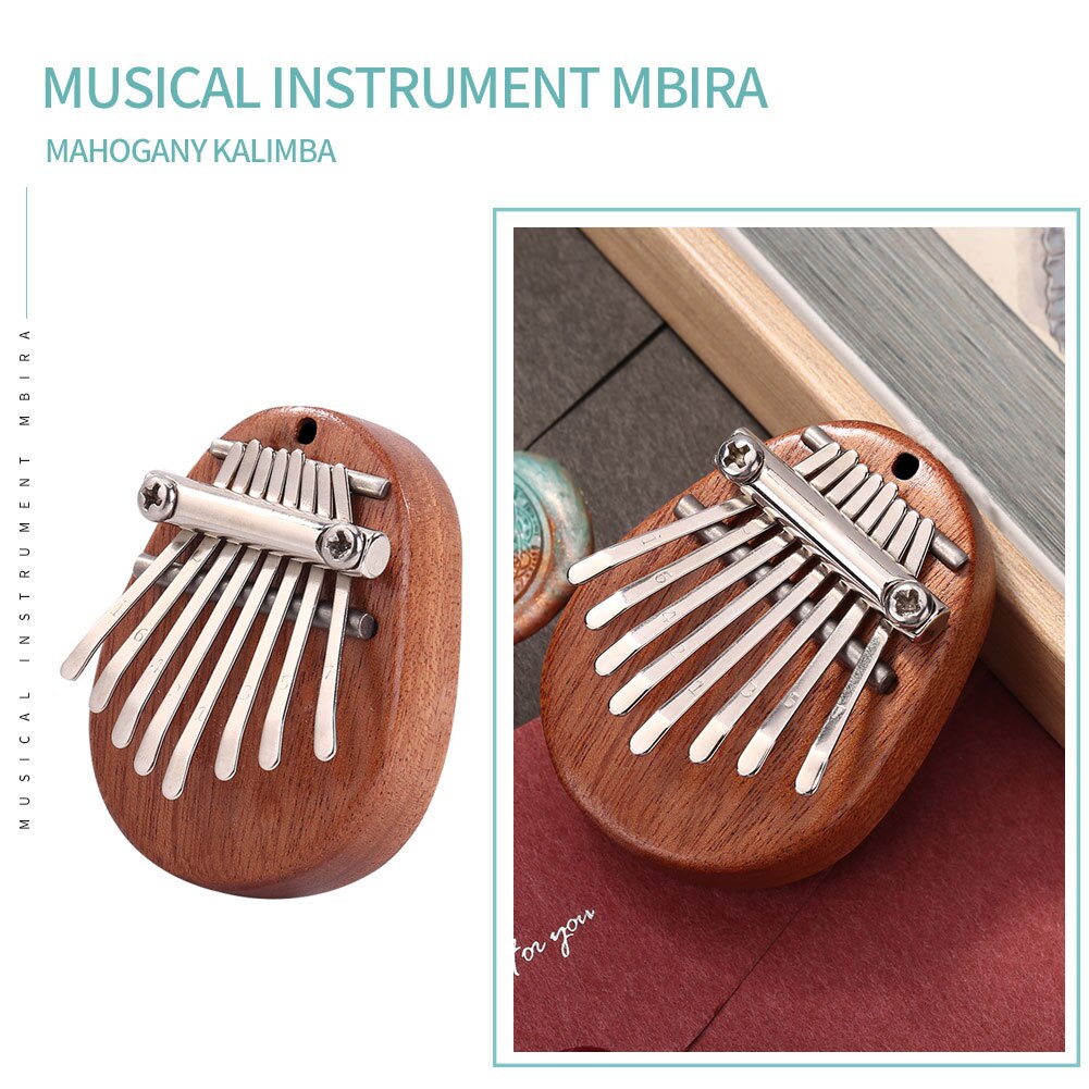 Musical Instrumentos Musicales Mahogany Wood Mini 8 Keys Kalimba Musical Instrument Thumb Finger Piano