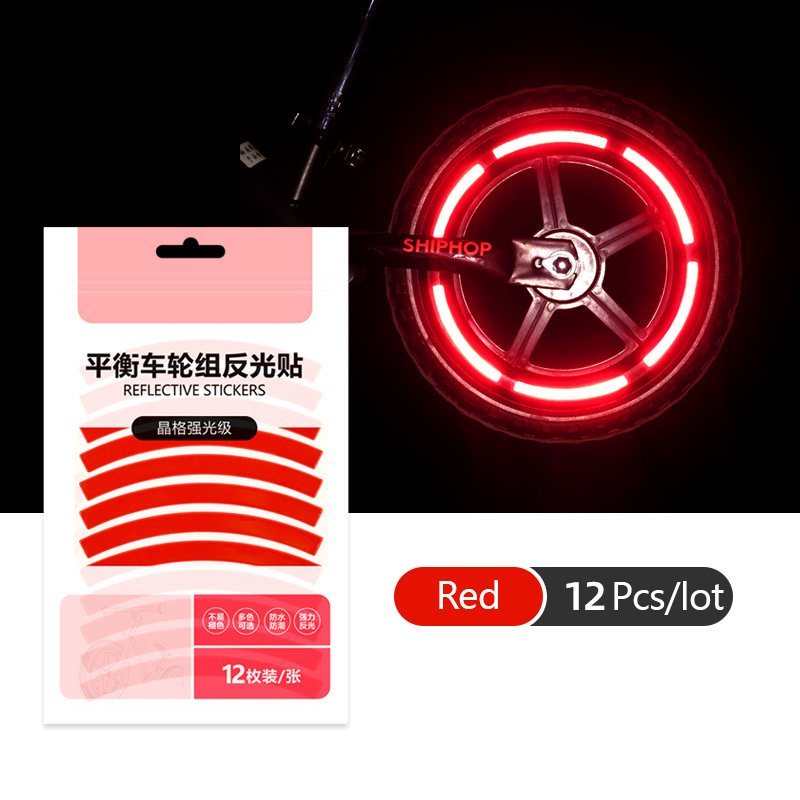 Reflecterende Bandensticker Veiligheidssticker Kleur Kids Balansfiets Reflecterende Sticker Wieldicker Fietsaccessoires: WHITE