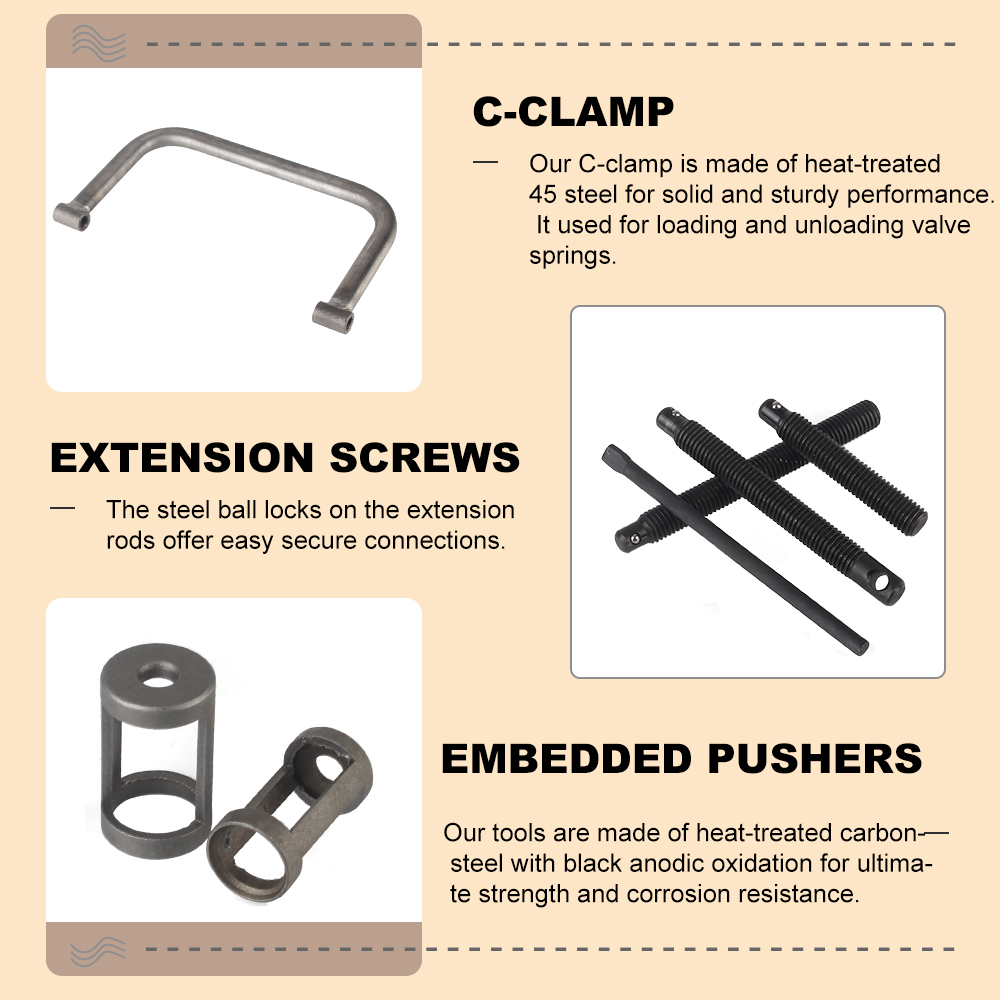Removal And Installation Tools 10pcs Valve Spring Compressor Kit Engine Spring Compressor Valve Clamp Set